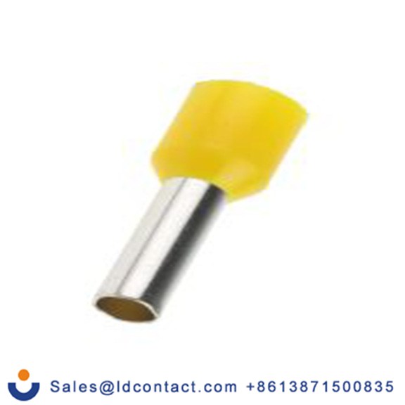 RS PRO,513-2641,绝缘 压接靴带套圈, 黄色, Φ3.9 mm x 12 mm引脚, 最大电线尺寸 10 AWG, 总长20.5 mm