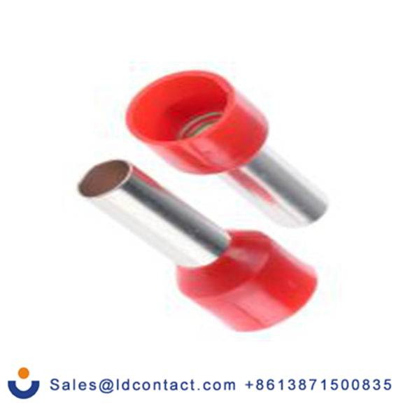 RS PRO,513-2657,绝缘 压接靴带套圈, 红色, Φ4.9 mm x 12 mm引脚, 最大电线尺寸 8 AWG, 总长22 mm