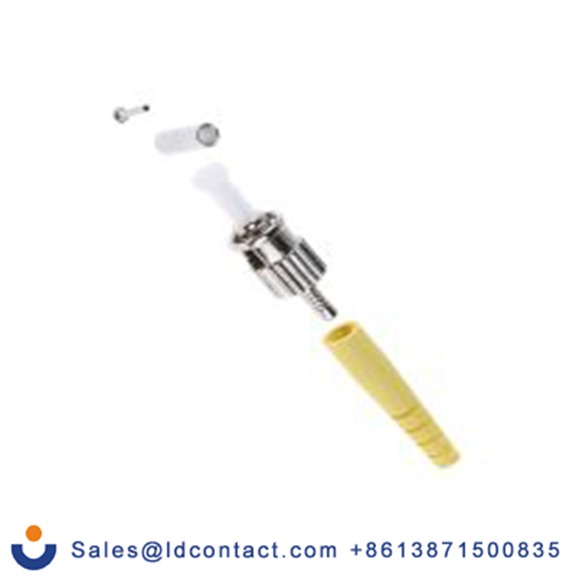 RS PRO,536-8109,ST 光纤连接器, 单模, 125 μm光纤尺寸, 0.4dB插入损耗, 单工, UPC抛光, 银色, 黄色