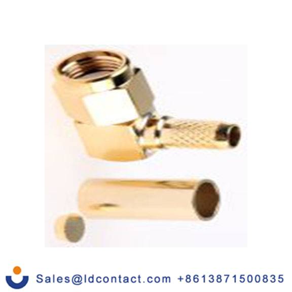 RS PRO,546-2790,SMA 连接器 公, 50 Ω, 电缆安装, 直角, 用于RG405/U, RG402/U线 SMA系列 压接