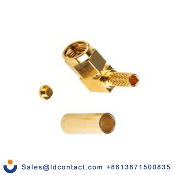 RS PRO,546-3232,SMA 连接器 公, 50 Ω, 电缆安装, 直角, 用于RG58A线 SMA系列 夹