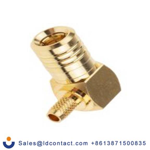 RS PRO,546-3377,SMB 连接器 公, 50 Ω, 电缆安装, 直角, 用于RG174A/U线 R24系列 压接