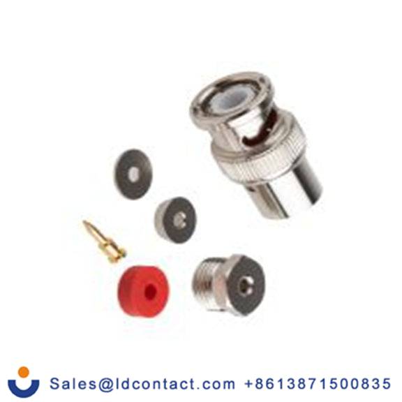RS PRO,546-3816,BNC 连接器 公, 50 Ω, 电缆安装, 直向, 用于RG178线 BNC系列 夹