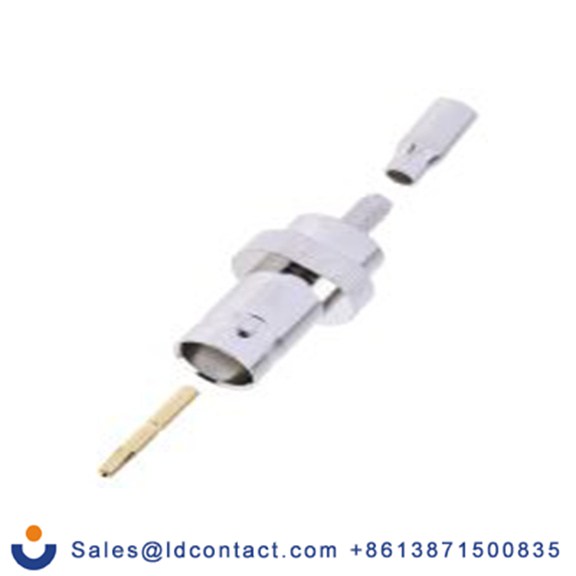 RS PRO,546-3866,BNC 连接器 母插, 50 Ω, 电缆安装, 直向, 用于RG-174U线 BNC系列 压接