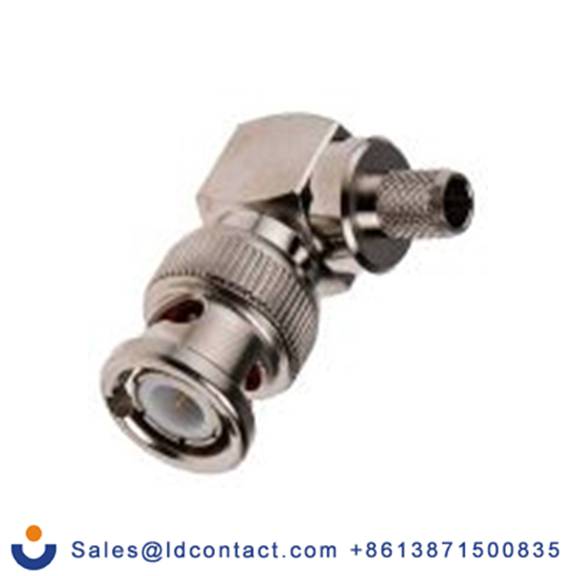 RS PRO,546-3888,BNC 连接器 公, 75 Ω, 电缆安装, 直角, 用于RG59线 BNC系列 压接