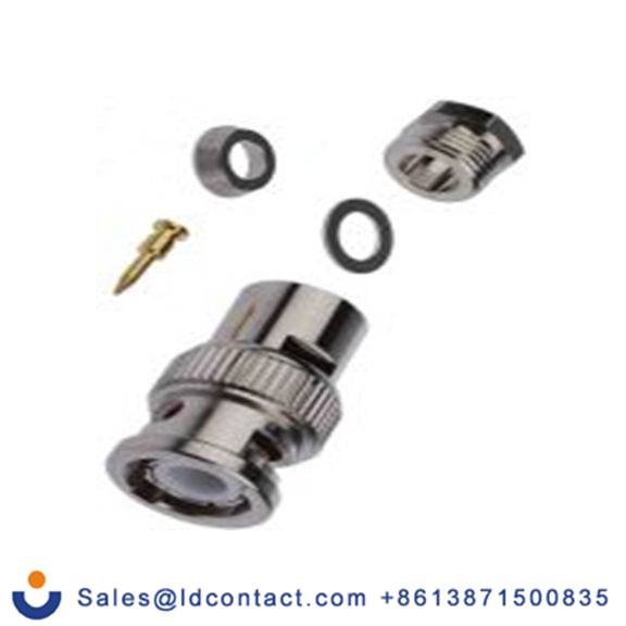 RS PRO,546-4875,BNC 连接器 公, 50 Ω, 电缆安装, 直向, 用于RG58A线 BNC系列 夹