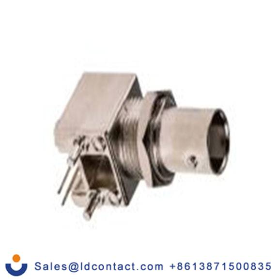 RS PRO,546-5137,BNC 连接器 母插, 50 Ω, PCB安装, 直角, 用于同轴线 BNC系列 焊接