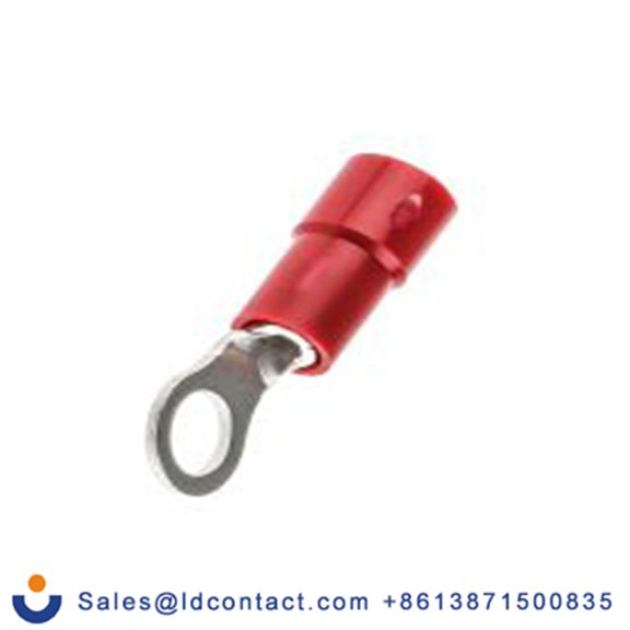 RS PRO,613-9249,绝缘 铜 环形端子, Φ4.3 mm内环 22 AWG, M4螺栓, 红色 16 AWG, -40 °C至105 °C E245391系列