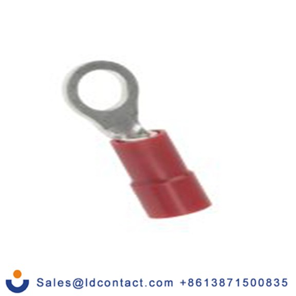 RS PRO,613-9261,绝缘 铜 环形端子, Φ5.3 mm内环 22 AWG, M5螺栓, 红色 16 AWG, -40 °C至105 °C E245391系列