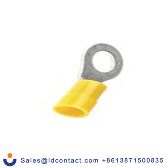 RS PRO,613-9283,绝缘 铜 环形端子, Φ8.4 mm内环 12 AWG, M8螺栓, 黄色 10 AWG, -40 °C至105 °C E245391系列