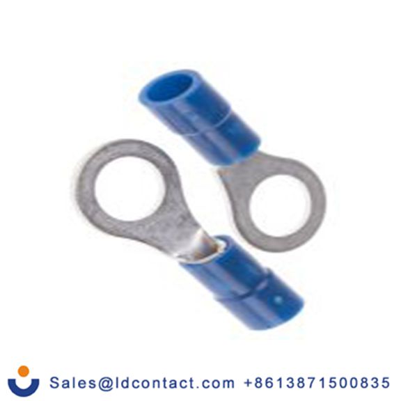 RS PRO,613-9340,绝缘 铜 环形端子, Φ7.4 mm内环 16 AWG, M7螺栓, 蓝色 14 AWG, -40 °C至105 °C E245391系列