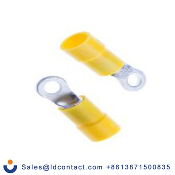 RS PRO,613-9356,绝缘 铜 环形端子, Φ3.7 mm内环 12 AWG, M3.5螺栓, 黄色 10 AWG, -40 °C至105 °C E245391系列