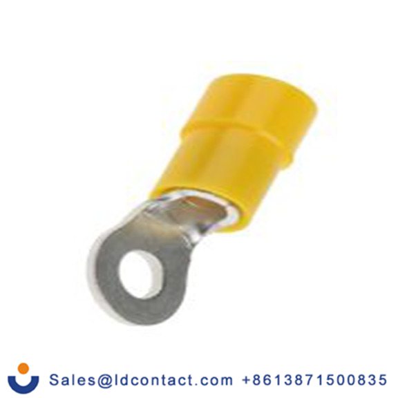 RS PRO,613-9378,绝缘 铜 环形端子, Φ4.3 mm内环 12 AWG, M4螺栓, 黄色 10 AWG, -40 °C至105 °C E245391系列