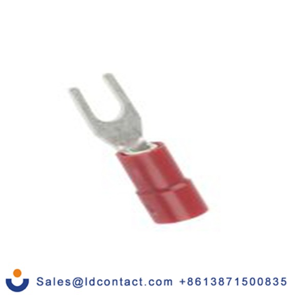 RS PRO,613-9441,绝缘 叉型端子, 3.7 mm螺栓, 红色, 最小电线尺寸: 22 AWG 16 AWG, 5.7 mm宽, 0.75 mm厚, 镀锡触点 乙烯基, SVY系列