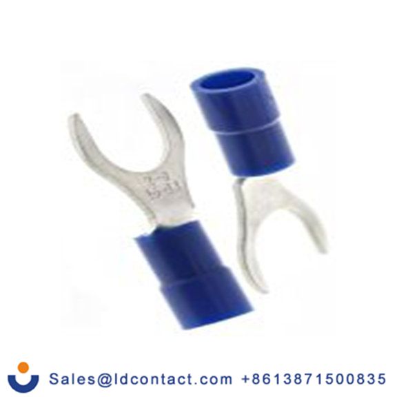 RS PRO,613-9558,绝缘 叉型端子, M8螺栓, 蓝色, 最小电线尺寸: 16 AWG 14 AWG, 12 mm宽, 0.8 mm厚, 镀锡触点 乙烯基, AVY系列