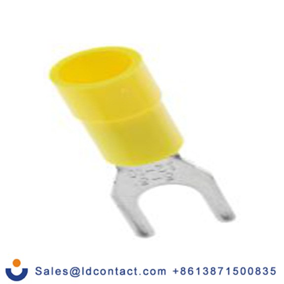 RS PRO,613-9586,绝缘 叉型端子, M5螺栓, 黄色, 最小电线尺寸: 12 AWG 10 AWG, 9 mm宽, 1 mm厚, 镀锡触点 乙烯基, SVY系列