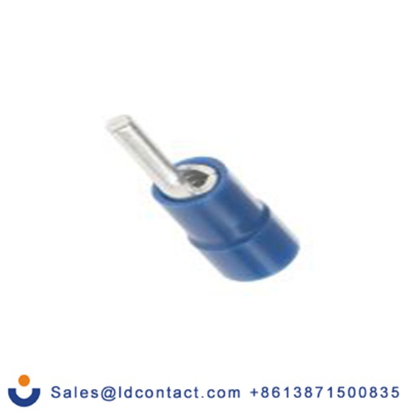 RS PRO,613-9637,针型接线端子, 绝缘端子镀锡, 针Φ1.9 mmx9 mm长, 蓝色, 16 AWG, 乙烯基绝缘, 线最大规格14 AWG