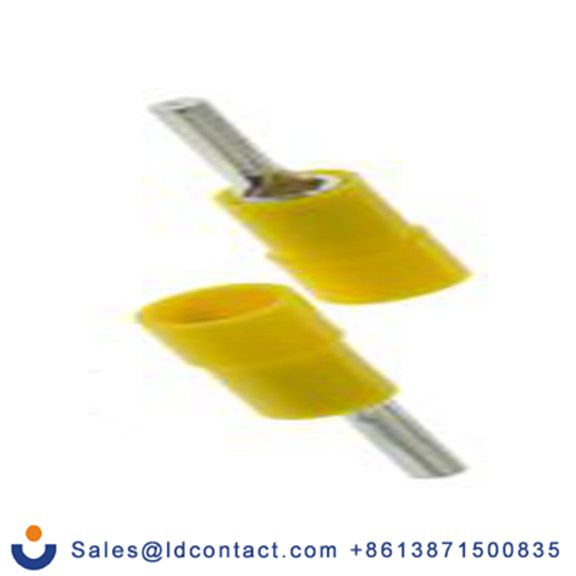 RS PRO,613-9643,针型接线端子, 绝缘端子镀锡, 针Φ2.8 mmx10 mm长, 黄色, 12 AWG, 乙烯基绝缘, 线最大规格10 AWG