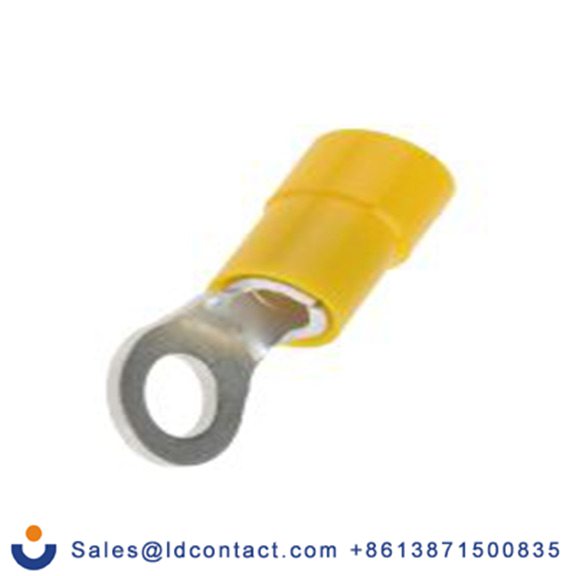 RS PRO,613-9659,绝缘 铜 环形端子, Φ5.3 mm内环 12 AWG, M5螺栓, 黄色 10 AWG, -40 °C至105 °C E245391系列