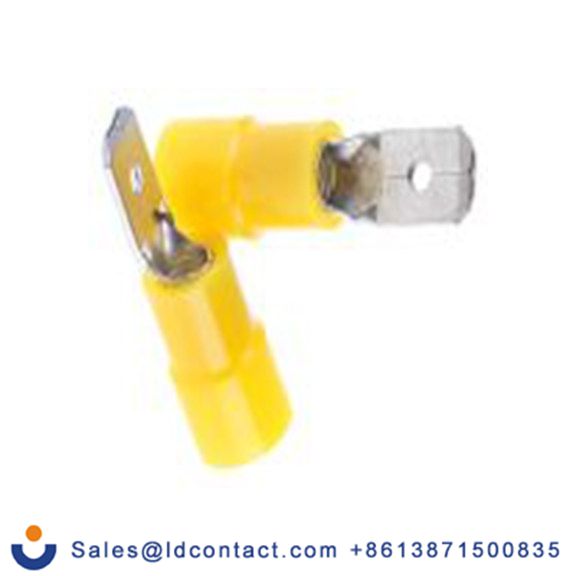 RS PRO,613-9693,绝缘 压接端子 公, 6.35 x 0.8 mm接片, 黄色 插簧端子, 聚碳酸脂绝缘, 镀锡 12 AWG 黄铜触点, 最大线规10 AWG 系列