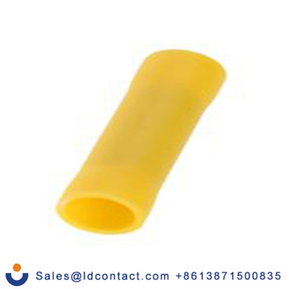 RS PRO,613-9766,接头连接器, 对接, 黄色, Φ6.3 mm, 绝缘, 26 mm总长, 镀锡触点, BVT系列 10 AWG