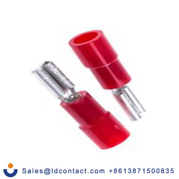 RS PRO,613-9817,绝缘 压接端子 母插, 2.8 x 0.5 mm接片, 红色 插簧端子, 聚碳酸脂绝缘, 镀锡 22 AWG 黄铜触点, 最大线规16 AWG FDNI1系列