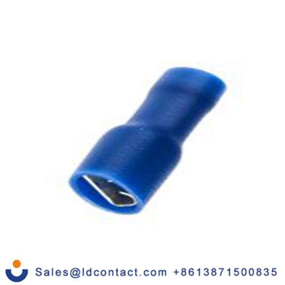 RS PRO,624-1178,绝缘 压接端子 母插, 6.35 x 0.8 mm接片, 蓝色 插簧端子, 乙烯基绝缘, 镀锡 16 AWG 黄铜, 铜触点, 最大线规14 AWG 系列