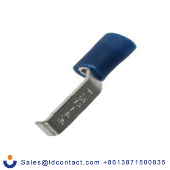 RS PRO,624-1235,片型端子, 插片4.6 mm宽x16.8 mm长, 绝缘x0.8 mm厚 带钩 16 AWG, 蓝色 14 AWG, 乙烯基绝缘