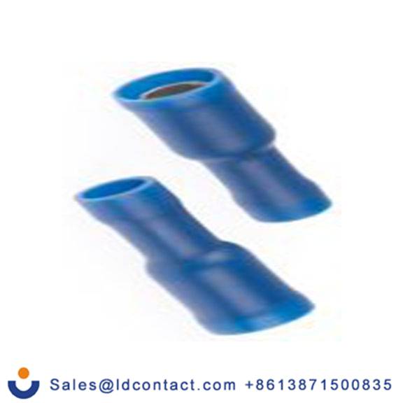 RS PRO,624-1263,压接子弹型连接器 母插, 绝缘, Φ5 mm弹头, 蓝色, 乙烯基绝缘, 16 AWG, 14 AWG, 23.3 mm总长