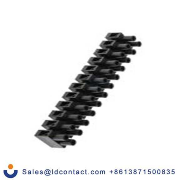 RS PRO,703-3830,端子束夹, 12路, 12 mm节距, 380 V 32A, 线规6 mm², 直接安装, 黑色 螺钉, CPP系列