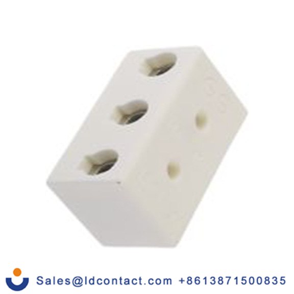 RS PRO,703-3864,非熔断型端子排, 3路, 17 mm节距, 450 V 76A, 线规6 AWG, 直接安装, 白色 螺钉, CPO系列