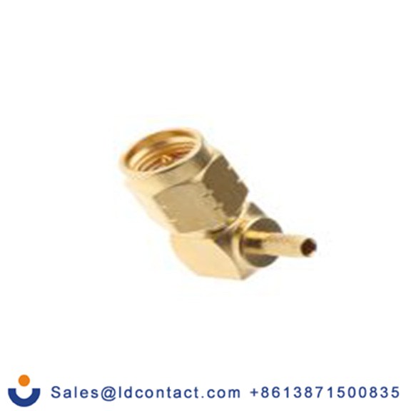 RS PRO,738-5904,SMA 连接器 公, 50 Ω, 电缆安装, 直角, 用于RG174, RG316/U线 SMA系列 压接