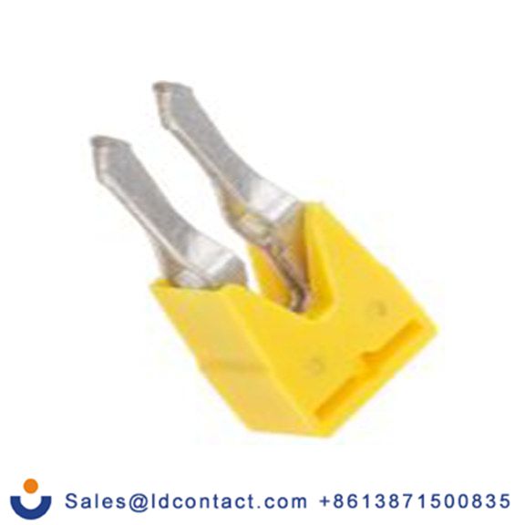 RS PRO,762-2543,DIN 导轨端子块 跨接条, 青铜制, 黄色, SQI系列