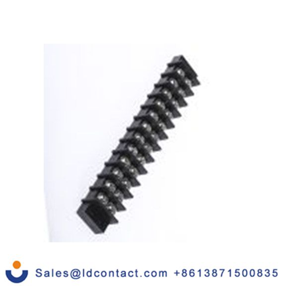 RS PRO,763-8122,非熔断型端子排, 12路, 9.5 mm节距, 750 V 20A, 线规12 AWG, 自由悬挂安装, 黑色 螺钉