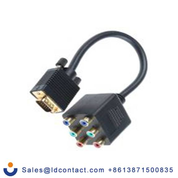 RS PRO,768-4157,AV适配器 VGA类型 公 唱机类型 直向, 镀金色触点 母插