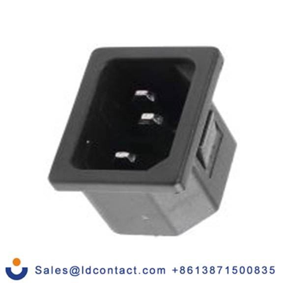 RS PRO,776-9131,C14, 直向 IEC 连接器, 卡入式安装, 250 V 公 15A, EMI系列