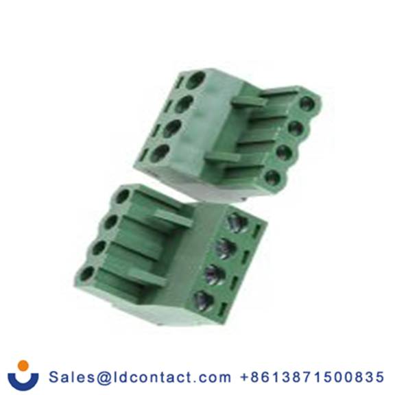 RS PRO,790-0708,4p插拔式接线端子 直向插头, 5.08mm间距, 16A, 300 V, 电缆安装, 螺钉端接, 绿色