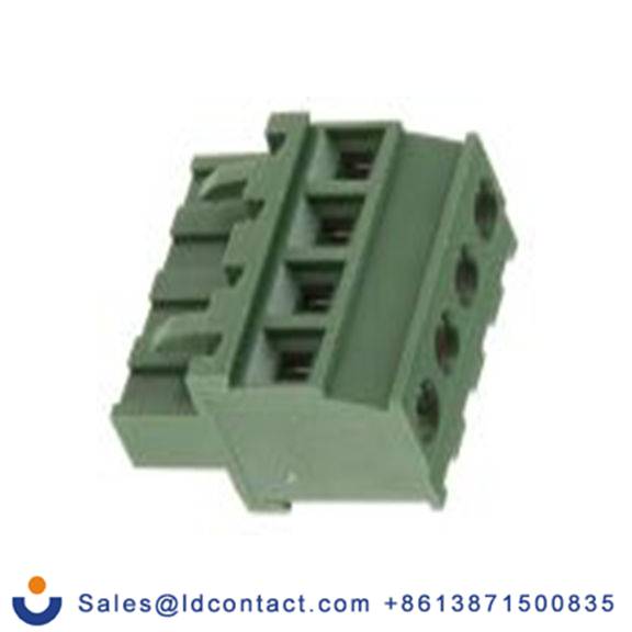 RS PRO,790-0746,4p插拔式接线端子 直向插头, 5.08mm间距, 16A, 300 V, 电缆安装, 螺钉端接, 绿色