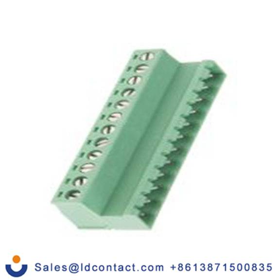 RS PRO,790-0809,12p插拔式接线端子 直向插头, 5.08mm间距, 12A, 300 V, 电缆安装, 螺钉端接, 绿色