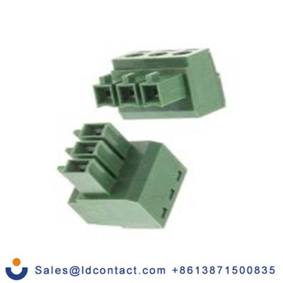 RS PRO,790-0837,3p插拔式接线端子 直向插头, 3.81mm间距, 10A, 300 V, 电缆安装, 螺钉端接, 绿色