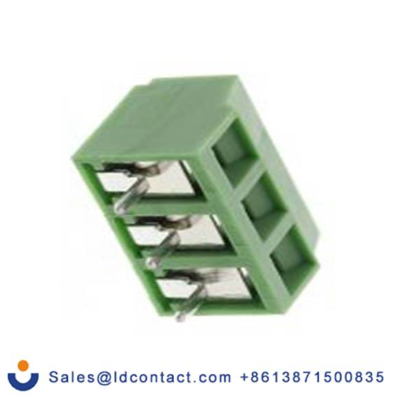 RS PRO,790-1073,PCB端子排, 3p, 5.08mm间距, 16A, 300 V, THT安装, 螺钉端接, 直向, 绿色