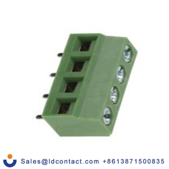 RS PRO,790-1076,PCB端子排, 4p, 5.08mm间距, 16A, 300 V, THT安装, 螺钉端接, 直向, 绿色