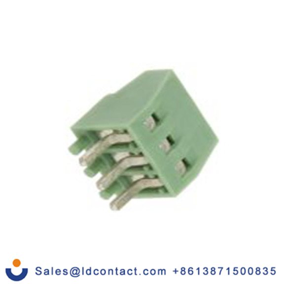 RS PRO,790-1092,PCB端子排, 3p, 2.54mm间距, 6A, 125 V, THT安装, 螺钉端接, 直向, 绿色