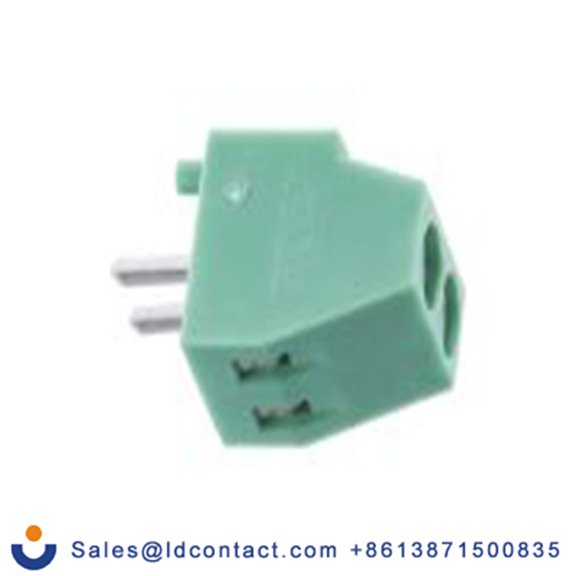 RS PRO,790-1098,PCB端子排, 2p, 2.54mm间距, 6A, 125 V, THT安装, 螺钉端接, 直向, 绿色