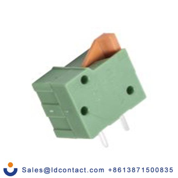 RS PRO,790-1127,PCB端子排, 2.54mm间距, 6A, 150 V, THT安装, 弹簧架端接, 直向, 绿色