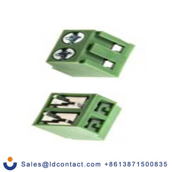 RS PRO,790-1159,PCB端子排, 2p, 5mm间距, 16A, 300 V, THT安装, 螺钉端接, 直向, 绿色