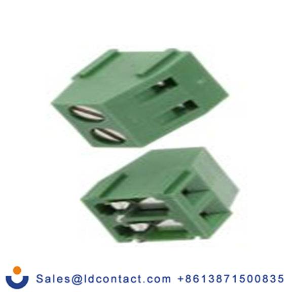 RS PRO,790-1165,PCB端子排, 2p, 5mm间距, 16A, 300 V, THT安装, 螺钉端接, 直向, 绿色