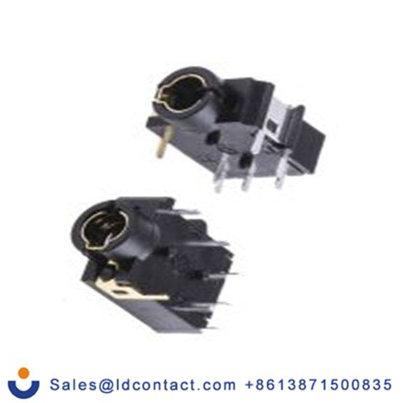 RS PRO,805-1665,3.5mm, PCB安装 复合视频 母插 焊接 4, 插孔连接器 直向, 银镍合金触芯, 黑色