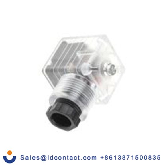 RS PRO,811-8275,带灯电磁阀插头, DIN 43650 A型, 母座, 2P+E, 24 V 直流, 10A, PG9格兰头, 透明