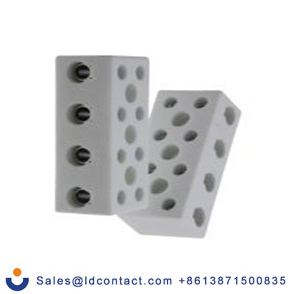 RS PRO,813-3101,非熔断型端子排, 4路, 17 mm节距, 450 V 76A, 线规6 AWG, 螺钉接线端子安装, 白色 螺钉, CPO系列